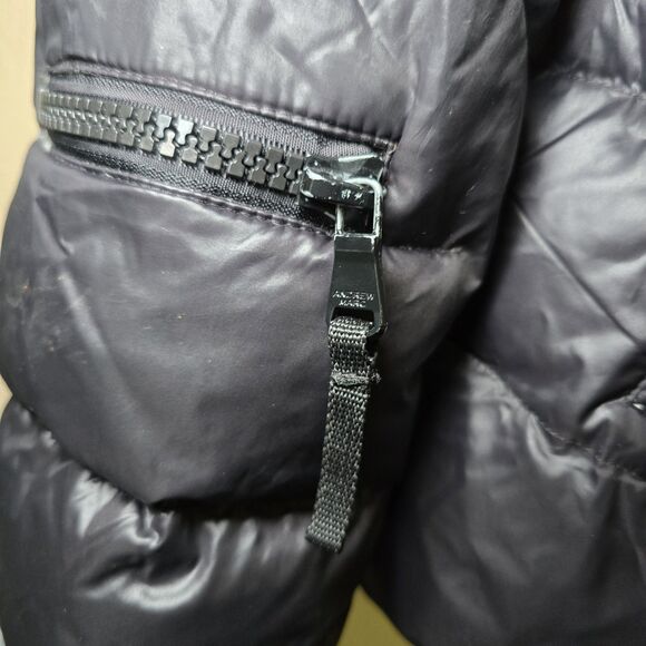 Andrew Marc Women’s Large Black 650 Fill Down Removable Hood Puffer Coat Jacket - Picture 12 of 16